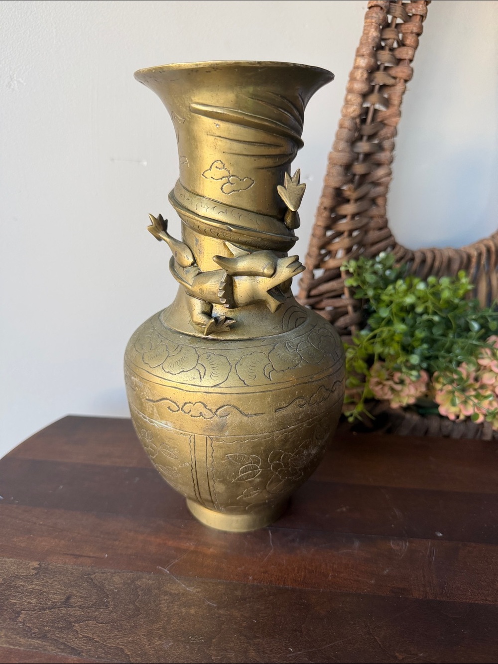 Brass Decorative Dragon Vase